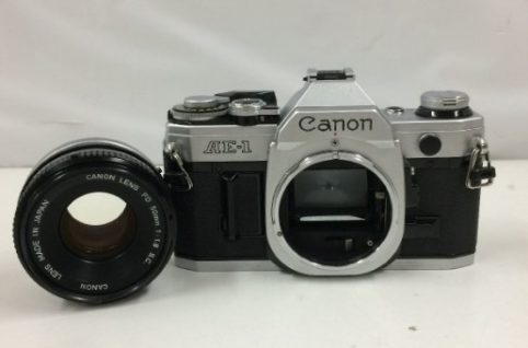 レンズ付　キヤノン CANON AE-1 ボディー+FD S.C. 50mm 1.8 フィルムカメラv