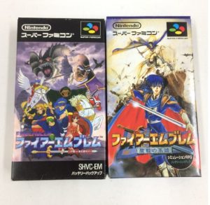 Nintendo スーパーファミコン ファイアーエムブレム 紋章の謎+聖戦の系譜 2タイトル セット 箱、取扱説明書 付き