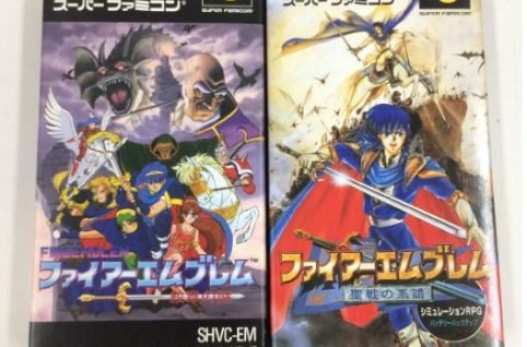 Nintendo スーパーファミコン ファイアーエムブレム 紋章の謎+聖戦の系譜 2タイトル セット 箱、取扱説明書 付き